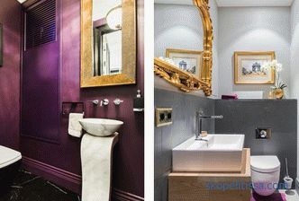 Küçük bir tuvaletin dekorasyonu, malzeme ve renk seçimi için kurallar, popüler detaylar ve stiller