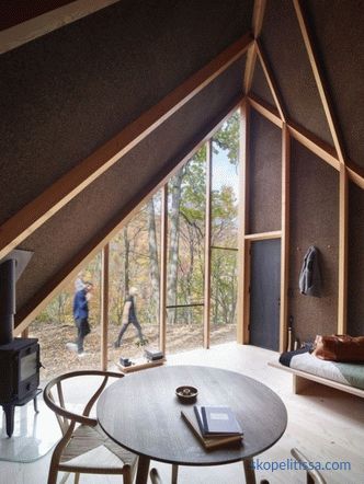 Lansville ormanında kristal şeklindeki minyatür ev