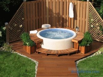 Bahçe için spa havuzları - özellikleri, faydaları, çeşitleri (sabit, taşınabilir, şişme)