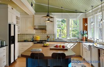 Kır evlerinin iç tasarım mutfakları - mevcut alandan en iyi şekilde nasıl yararlanılır