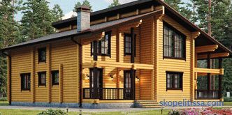 Profilli ahşap tomruk kabinlerinden ucuza bitirmeden büzülme için yapılmış evler, Moskova'da inşaat için projeler ve fiyatlar