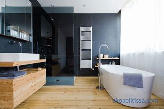 Ahşap bir evde banyo tasarımı - modern iç düzenlemenin kuralları