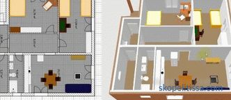 Mükemmel bir düzen ile evin 8x10 projesi, 10 katlı iki katlı evin planı 10